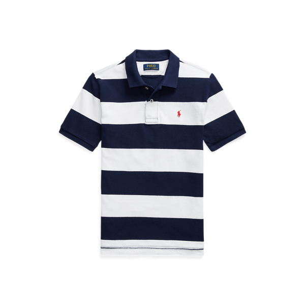 Striped Cotton Mesh Polo Shirt for Boys Ralph Lauren UK