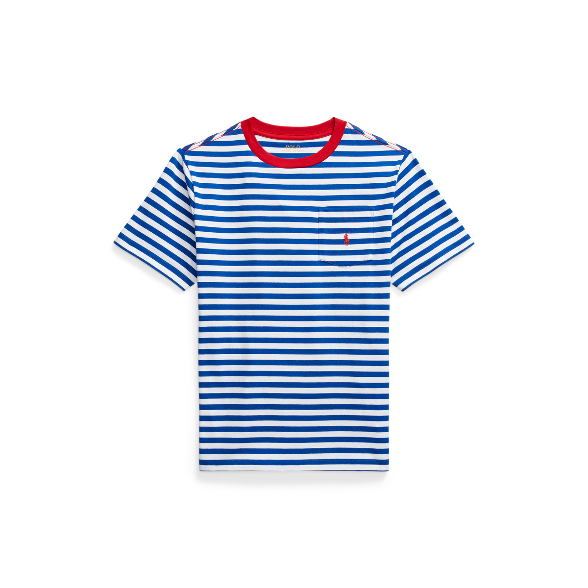 Blue striped polo t shirt hotsell