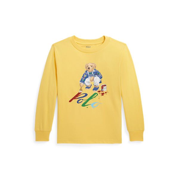 Polo Bear Cotton Long Sleeve T Shirt for Boys Ralph Lauren BR