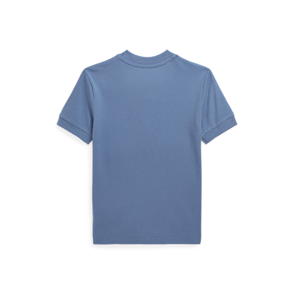 Range Blue Cotton Jersey Short-Sleeve Henley Shirt Boys 2-7 2