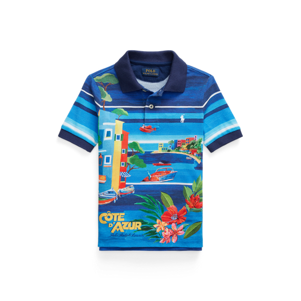Cotton Mesh Graphic Polo Shirt Boys 1.5-6 Years 1