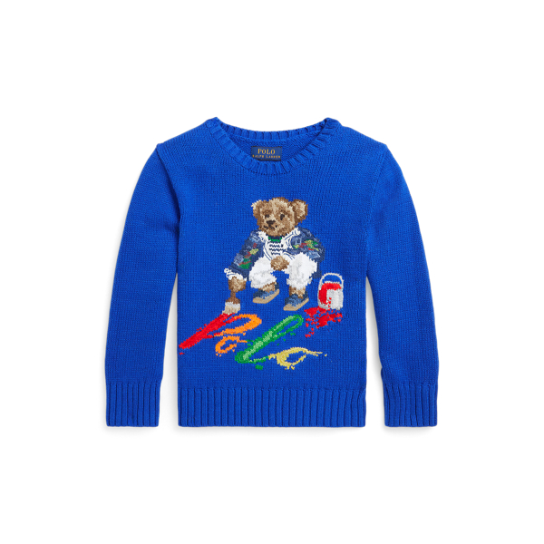 Sapphire Star Polo Bear Cotton Sweater Boys 2-7 1