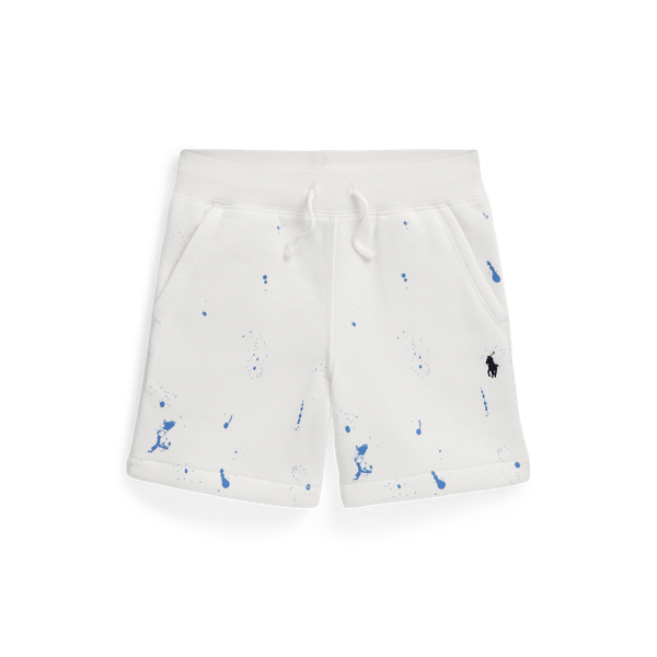 Paint-Splatter-Print Fleece Short