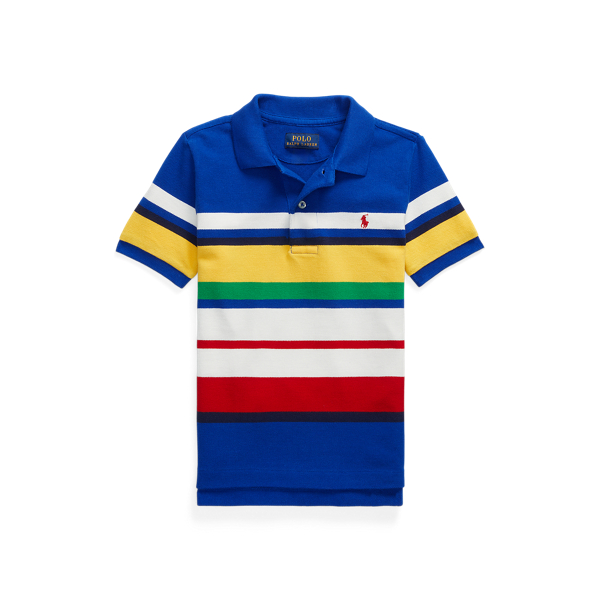 Striped Cotton Mesh Polo Shirt Boys 1.5-6 Years 1