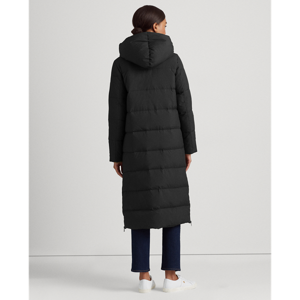 Maxi-Daunenmantel mit Kapuze Lauren in Schwarz 4