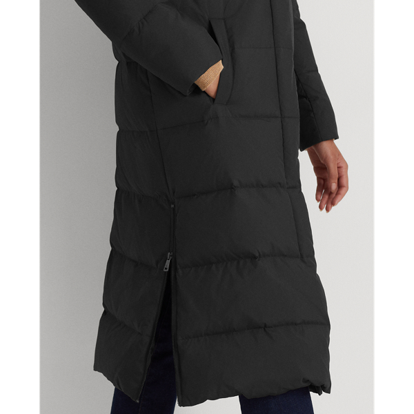 Maxi-Daunenmantel mit Kapuze Lauren in Schwarz 5