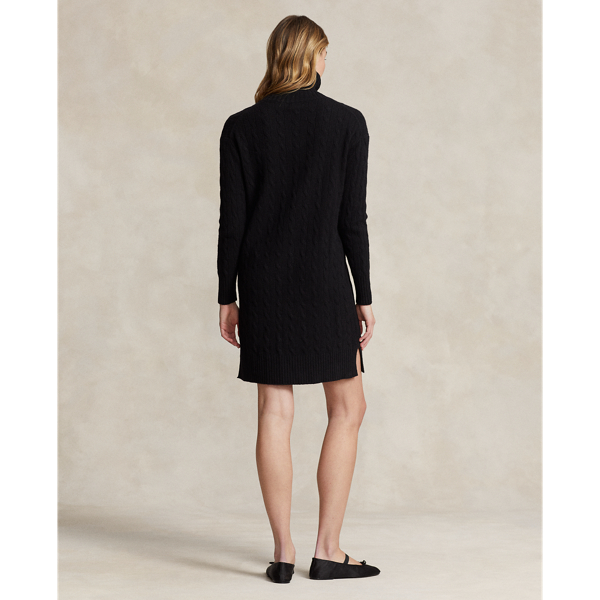 Robe-pull &agrave; col roul&eacute; laine et cachemire Polo Ralph Lauren en Noir 4