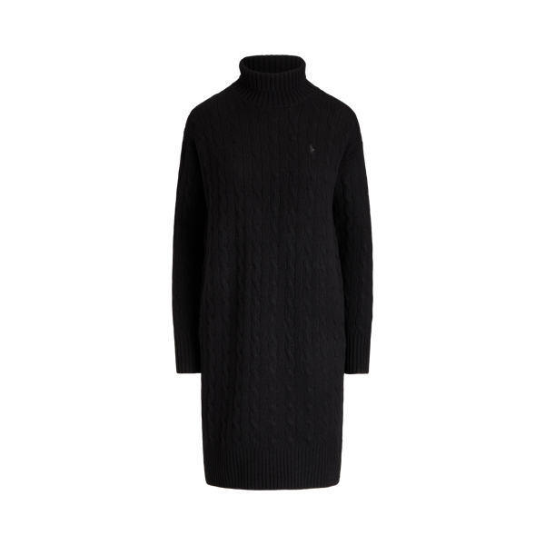 Robe-pull &agrave; col roul&eacute; laine et cachemire Polo Ralph Lauren en Noir 2
