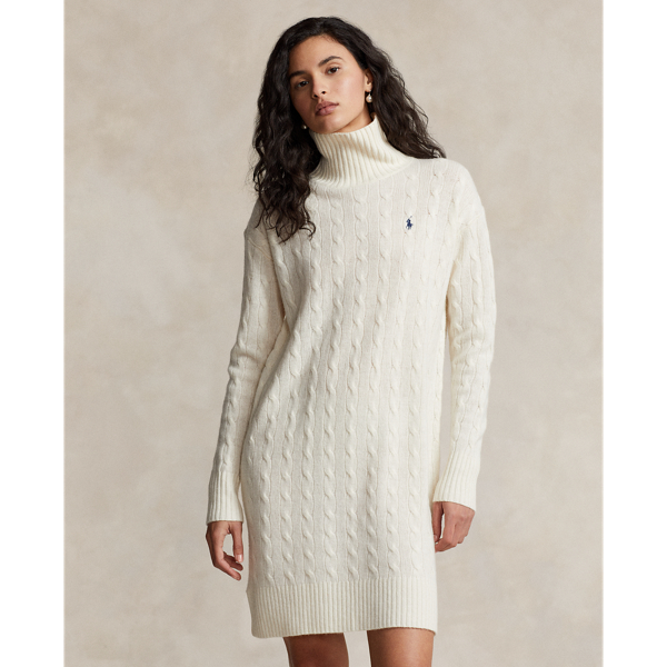 Pulloverkleid aus Wolle und Kaschmir Polo Ralph Lauren in Cream 3