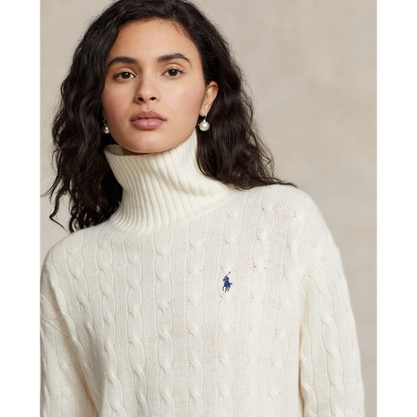 Pulloverkleid aus Wolle und Kaschmir Polo Ralph Lauren in Cream 5