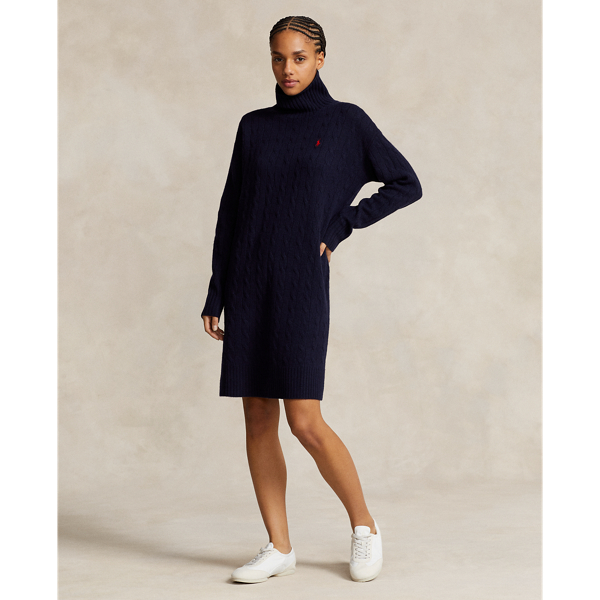 Hunter Navy Pulloverkleid aus Wolle und Kaschmir Polo Ralph Lauren 1