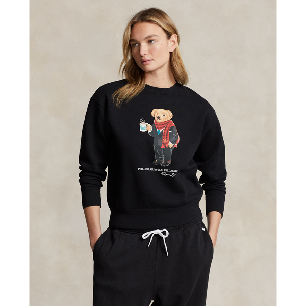 Polo Bear Fleece Crewneck Sweatshirt for Women Ralph Lauren UK