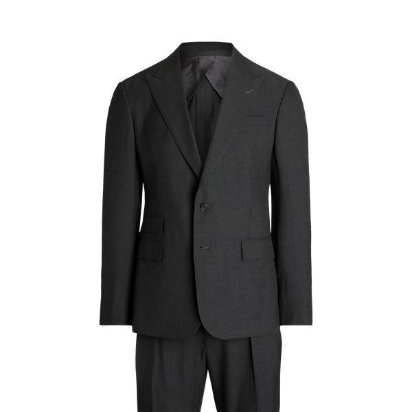 Charcoal / Dark Grey Kent Hand-Tailored Glen Plaid Suit Purple Label 2
