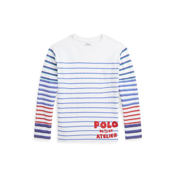 Striped Logo Cotton Long-Sleeve Tee Boys 6-14 Years 1