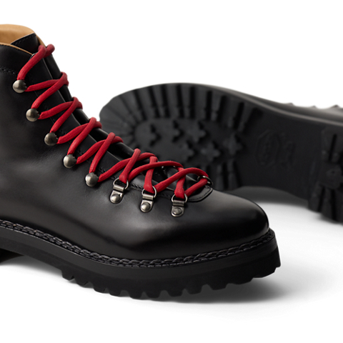 Мужские ботинки Ralph Lauren Darrow Calfskin, цвет: Чёрный