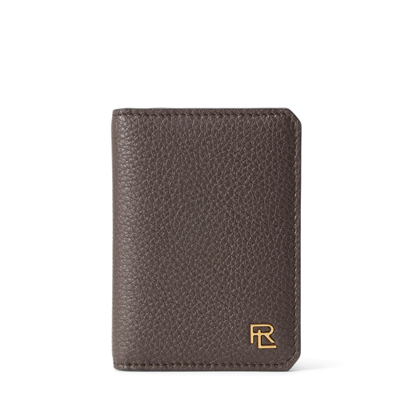 Pebbled Calfskin Folded Card Case