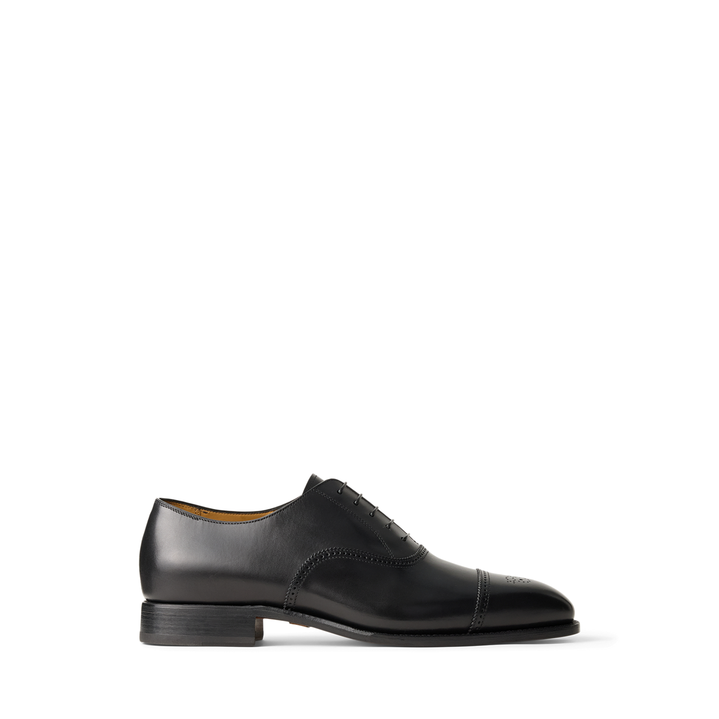 Мужские туфли Ralph Lauren Denver Calfskin Cap-Toe, цвет: Чёрный — фото 4