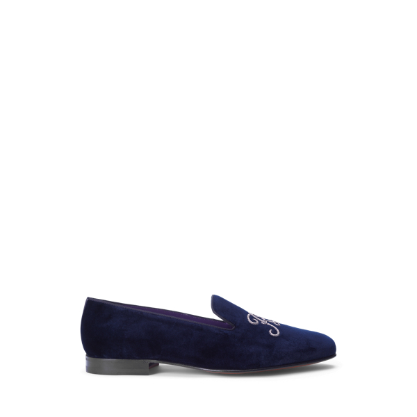 Classic Chairman Navy Alonzo Bullion Velvet Slipper Purple Label 1