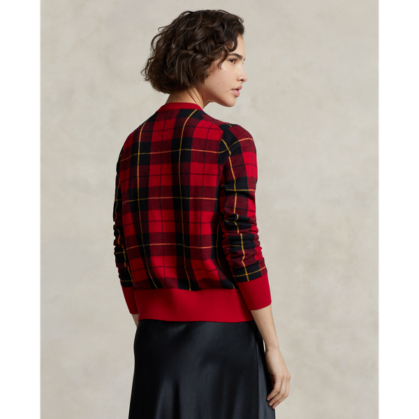 Plaid Cotton Wool Cardigan for Women Ralph Lauren UK