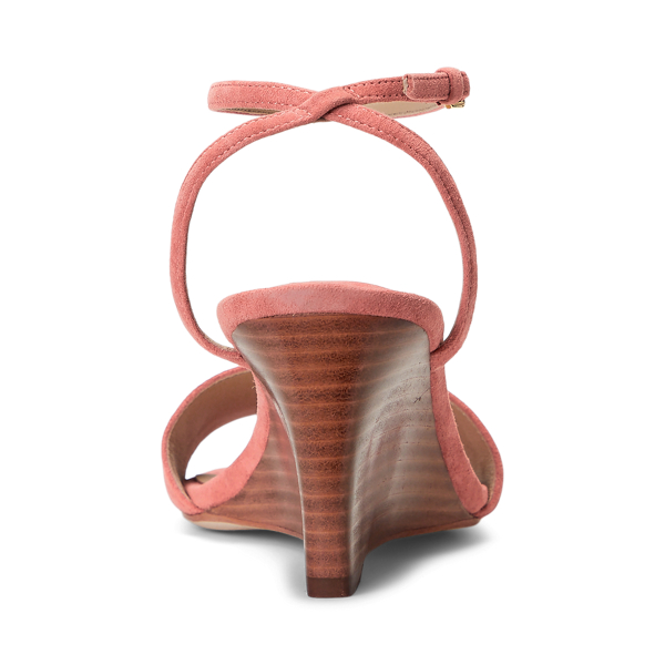 Pink Mahogany Katherine Suede Sandal Lauren 3
