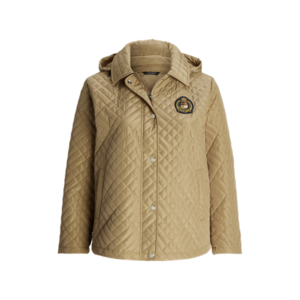 Veste &agrave; capuche matelass&eacute;e avec &eacute;cusson Lauren Woman en 1
