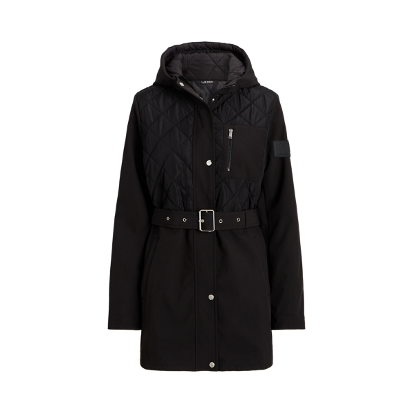 Belted Quilted Hooded Jacket