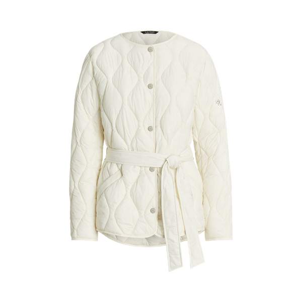 Veste ceintur&eacute;e matelassage oignon