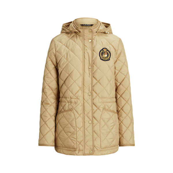 Lauren ralph lauren quilted hooded jacket on sale