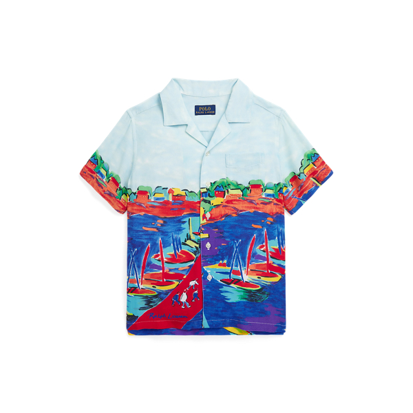 Freizeithemd mit Segelboot-Druck Boys 1.5-6 Years in 1