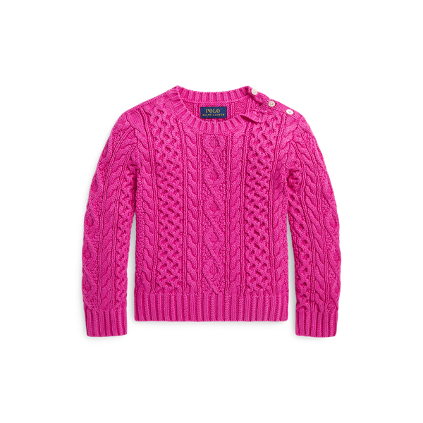 Jersey de algod&oacute;n en punto Aran Girls 1.5-6.5 Years en 1