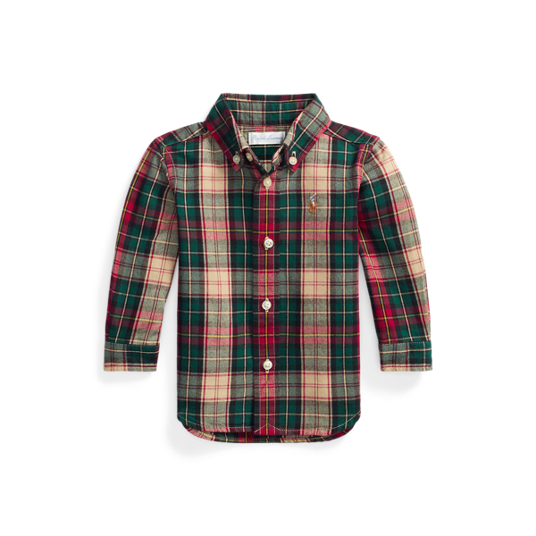 Camisa oxford de algod&oacute;n con cuadros