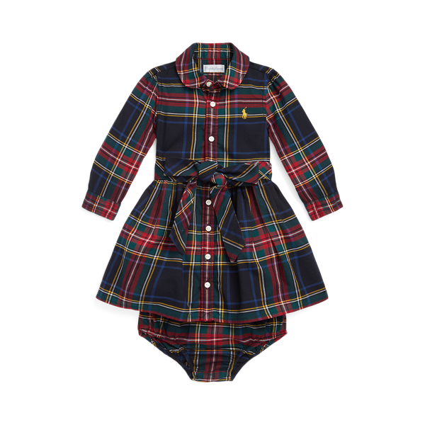 Plaid Cotton Twill Shirtdress &amp; Bloomer
