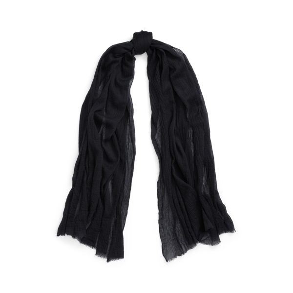 Fringe-Trim Wool Scarf