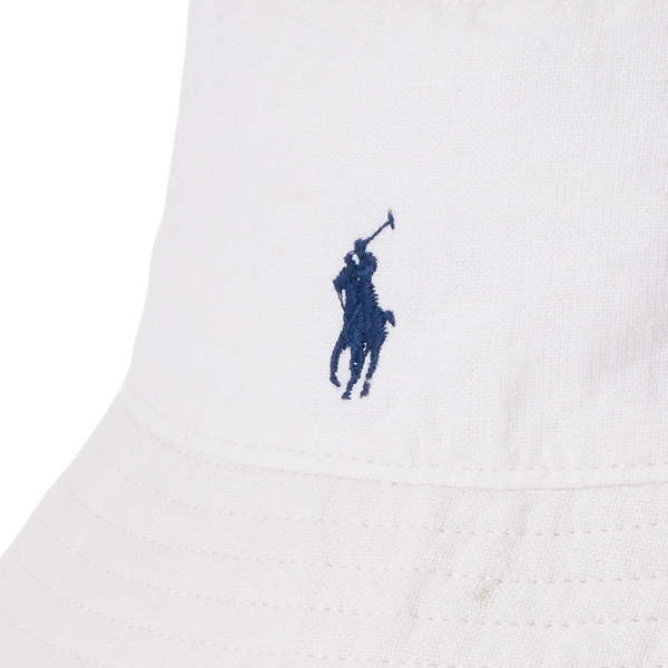 Polo Ralph Lauren 리넨 버킷 햇 덱워시 화이트 3