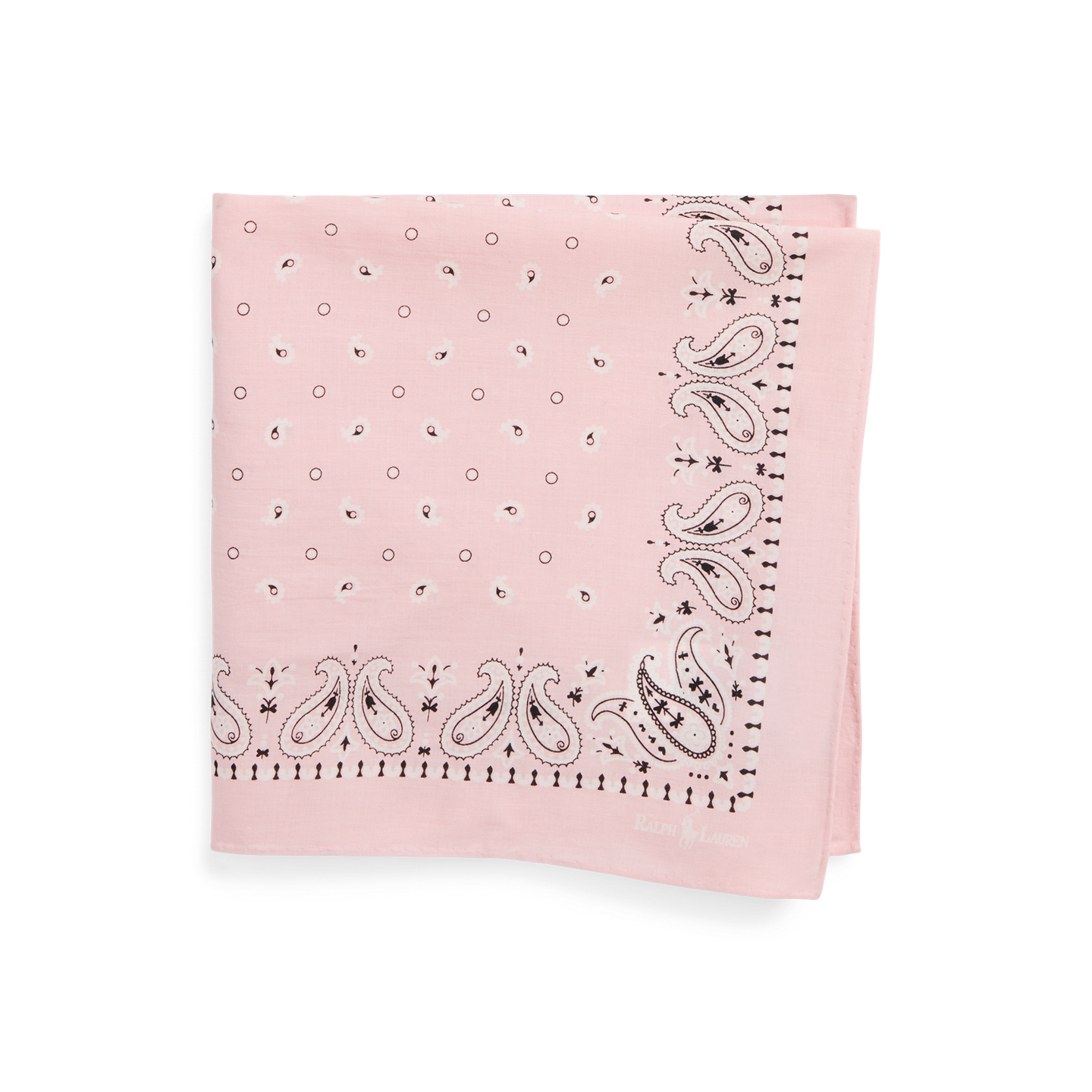 Женские перчатки Ralph Lauren Paisley Cotton Bandanna, цвет: Розовый — фото 1
