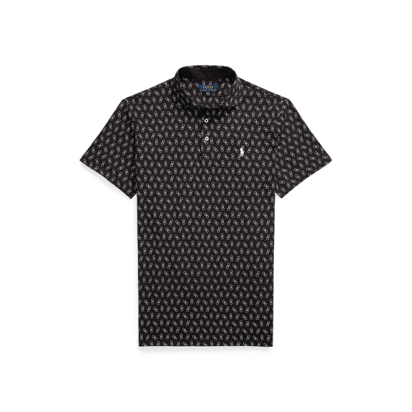 Polo ajust&eacute; &agrave; motif en jersey RLX en 1
