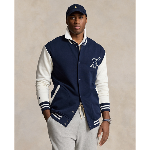 Cruise Navy/Nevis Fleece Baseball Jacket Big & Tall for fall 1