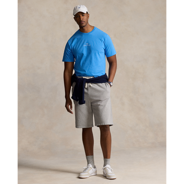 Riviera Blue Embroidered-Logo Jersey T-Shirt Big & Tall 4