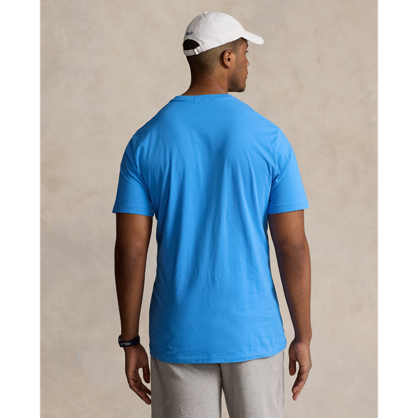 Riviera Blue Embroidered-Logo Jersey T-Shirt Big & Tall 5