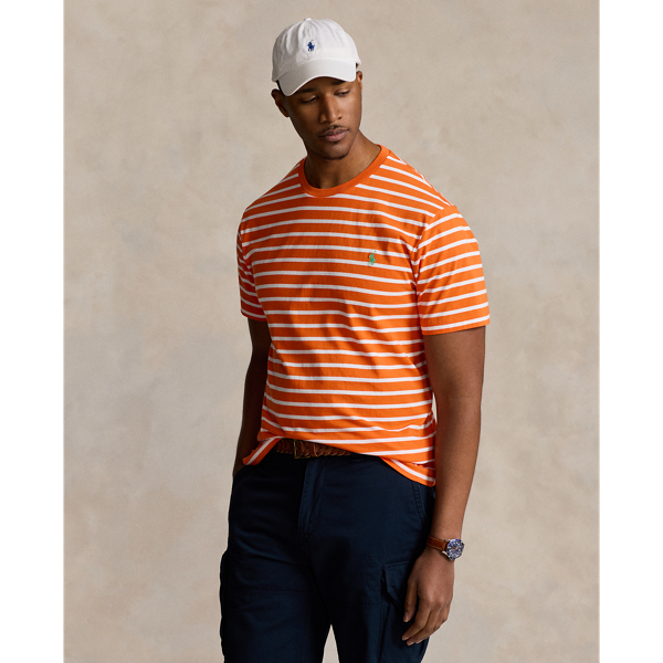 Striped Jersey Crewneck T-Shirt