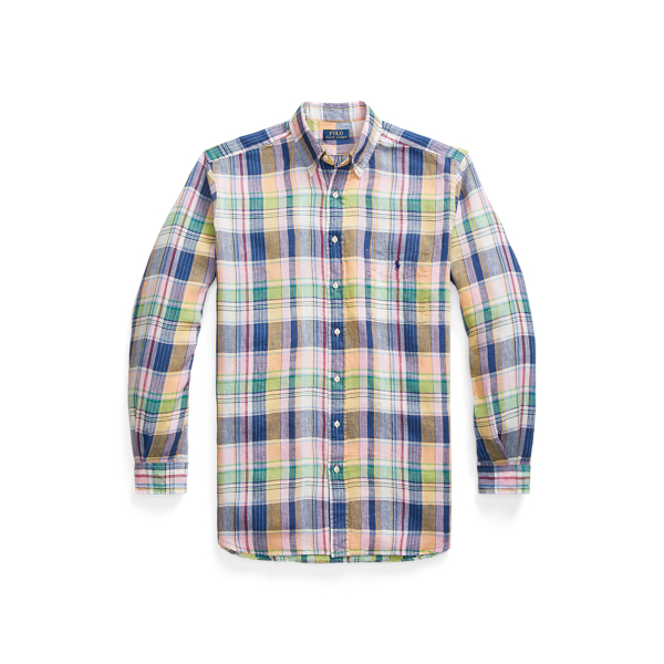 Plaid Linen Shirt Big & Tall 1