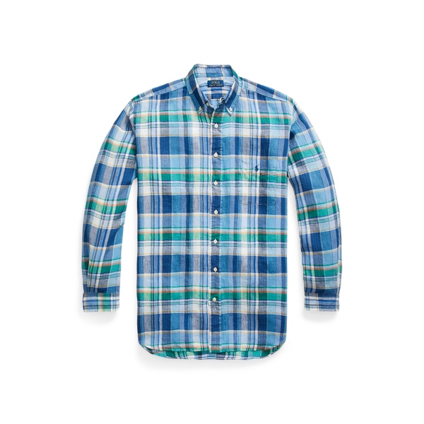 Plaid Linen Shirt Big & Tall 1