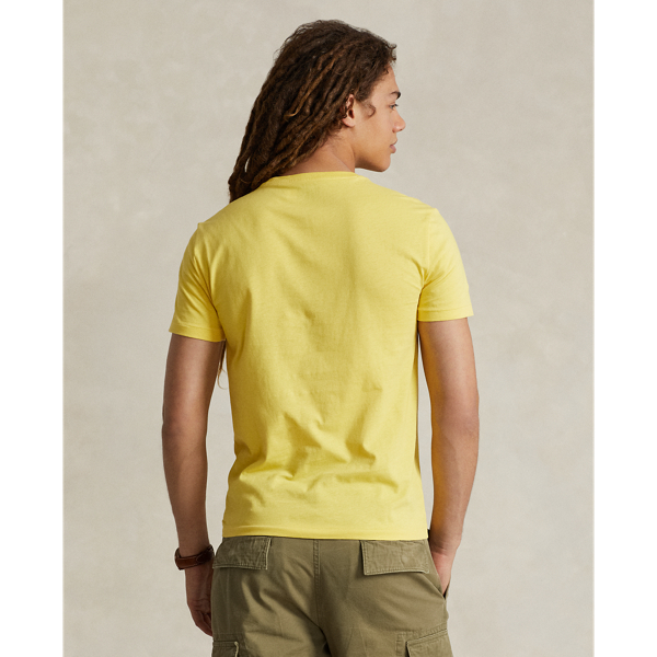 Custom Slim Fit Jersey Crewneck T-Shirt Polo Ralph Lauren en Oasis Yellow/C7580 5