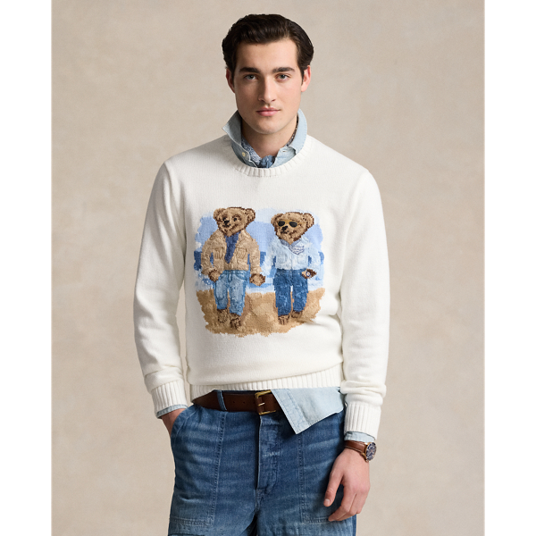 Deckwash White The Ralph & Ricky Bear Sweater Polo Ralph Lauren 1