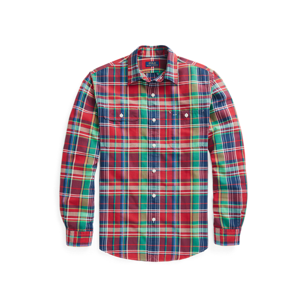 Classic Fit Plaid Oxford Workshirt Polo Ralph Lauren 1