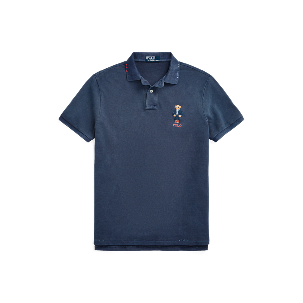 Custom slim fit mesh Polo Bear overhemd Polo Ralph Lauren in 1