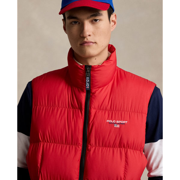 Polo Ralph Lauren 폴로 스포츠 발수 퀼트 베스트 RL 레드 10
