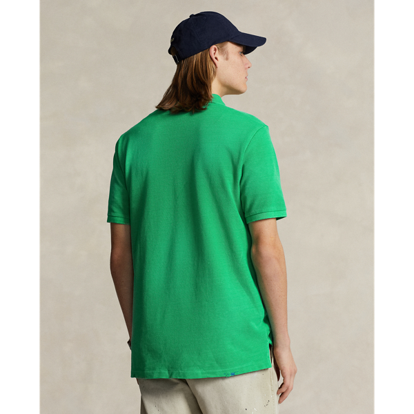 Grasshopper Green Classic Fit Garment-Dyed Mesh Polo Shirt Polo Ralph Lauren 5