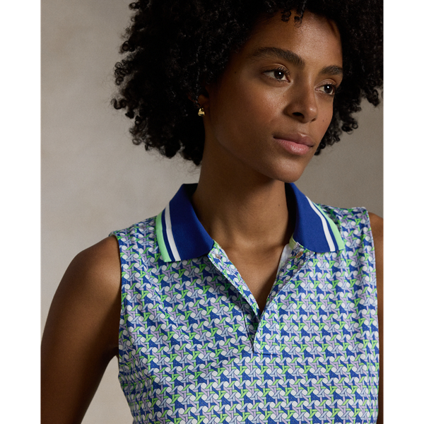 Kurzes Poloshirt aus Stretchjersey RLX in New Spring Wicker 6