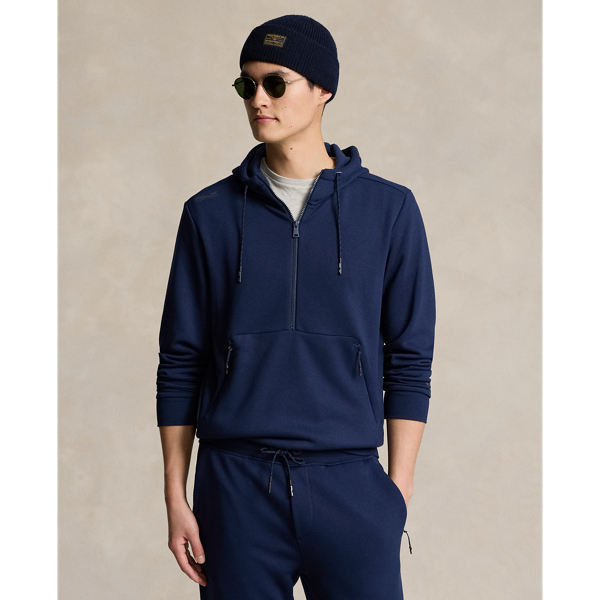 Refined Navy Fleece Half-Zip Hoodie RLX for fall 1